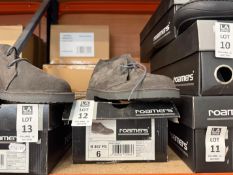 PAIR OF ROAMERS GREY SUEDE DESERT BOOTS - SIZE 6 (NEW)