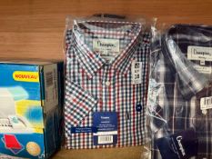 2X CHAMPION DONCASTER CHECKED SHIRTS - M (NEW)