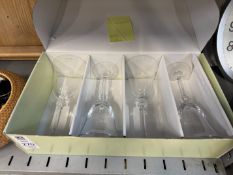 SET OF 4X GALWAY CRYSTAL LIBERTY GOBLETS