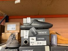 PAIR OF ROAMERS BLACK STITCHDOWN CLOGS - SIZE 12 (NEW)
