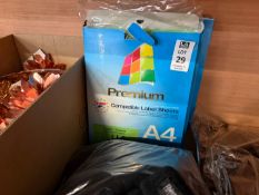 7X PACKS OF PREMIUM A4 PARCEL LABEL SHEETS