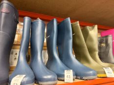 PAIR OF DUNLOP BLUE WELLIES - UK 5 (NEW)