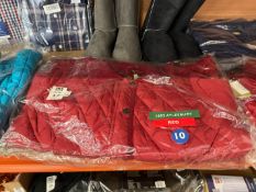 COUNTRY ESTATE AYLESBURY RED PADDED JACKET - SIZE 10 (NEW)