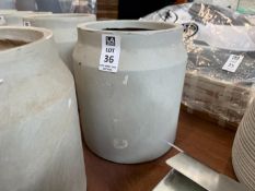 GREY CONCRETE PLANTER - DIAMETER 8.5