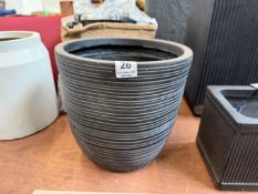 GREY TEXTURED PLANT POT - DIAMETER 11