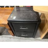 LEATHER EFFECT BEDSIDE LOCKER