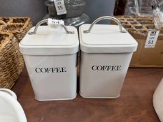 2X GARDEN TRADING COFFEE CANISTERS