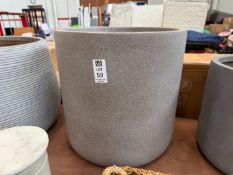 SPECKLED CYLINDRICAL CEMENT PLANTER - DIAMETER 16