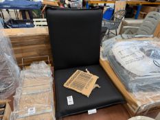 BLACK RECLINING FOLDABLE FLOOR CHAIR (NEW)