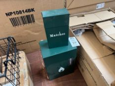 2X ASSORTED GREEN METAL MATCH BOXES