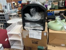 BLACK OUTDOOR PIZZA OVEN W/ WATERPROOF COVER