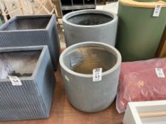 PAIR OF GREY BROCKWELL PLANTERS
