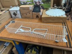 GARDEN TRADING LONG WHITE BASKET WALL SHELF