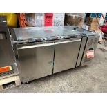 POLAR U-SERIES DOUBLE DOOR PIZZA COUNTER WITH GRANITE TOP & DOUGH DRAWERS 290LTR - UA080