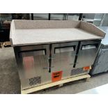 HOST PREP COUNTER FRIDGE 3 DOOR WITH MARBLE TOP - HOST1311CR