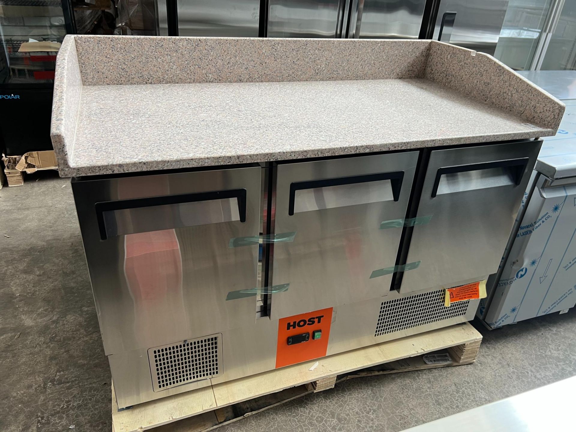 HOST PREP COUNTER FRIDGE 3 DOOR WITH MARBLE TOP - HOST1311CR