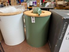 GARDEN TRADING KINLOCH PET FOOD STORAGE TIN & SCOOP - THISTLE GREEN