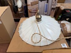 GARDEN TRADING LARGE WANSTROW PENDANT CEILING LIGHT - CHALK
