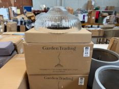 GARDEN TRADING ANTIQUE BRONZE FOVANT FLUTED GLASS PENDANT LIGHT