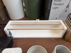 GARDEN TRADING MELCOMBE BOTTLE SHELF - LILY WHITE