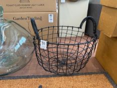 GARDEN TRADING WIREWORK BASKET - BLACK