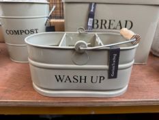 GARDEN TRADING WASH UP CADDY ORGANISER - CLAY