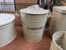 GARDEN TRADING COMPOST TIN & LID - CLAY