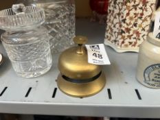 VINTAGE BRASS PUSH-TOP SERVICE BELL