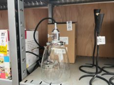 GLASS DOME CHROME PENDANT LIGHT FITTING (NEW)