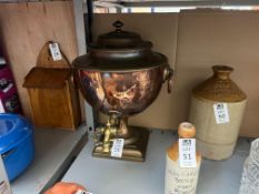COPPER & BRASS TEA URN DISPENSER