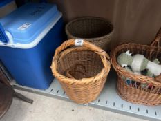 3X ASSORTED WICKER BASKETS