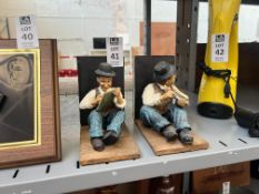 VINTAGE LAUREL AND HARDY BOOKENDS