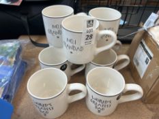 9X ASSORTED WORLD'S GREATEST DAD & NO. 1 GRANDAD MUGS