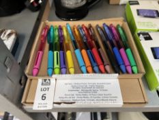2X PACKS OF 14PC MULTICOLOURED GEL PENS