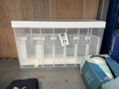 WHITE 6-SECTION WALL MOUNTED DRY FOOD DISPENSER