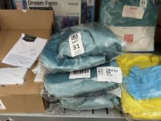 3X PACKS OF 2PC TEAL VELVET CUSHION COVERS (NEW)