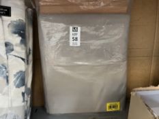 PAIR OF TAUPE CURTAINS - SIZE UNKNOWN