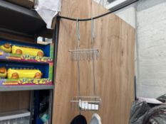 CHROME 2-TIER HANGING STORAGE CADDY (NEW)