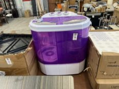 DISPLAY4TOP PURPLE PORTABLE TWIN TUB WASHING MACHINE