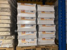 PALLET OF 12 QUINN STANDARD PANEL RADIATORS T22 300MM HIGH X 1400MM WIDE ROUND TOP Q22314RT (D18C)