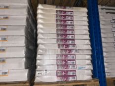 PALLET OF 15 QUINN/WICKES STANDARD PANEL RADIATORS T11 600MM HIGH X 1200MM WIDE ROUND TOP (D17C)