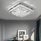 LIGHTS IN DIAMANTE CRYSTAL FLUSH CEILING LIGHT FITTING