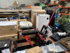 RED 1500LB MOTORCYCLE LIFT JACK