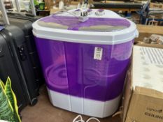 DISPLAY4TOP PURPLE PORTABLE TWIN TUB WASHING MACHINE