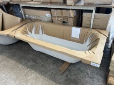 HILTON DOUBLE ENDED BATH INCLUDING FEET 1700MM X 750MM WITH LONG AND SHORT MDF PANELS