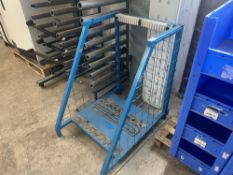 BLUE HEAVY STEEL MESH SIDED STILLAGE