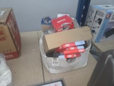BOX OF ASSORTED CAR PARTS