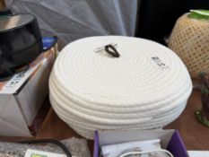SEA TEAM WHITE WOVEN BASKET