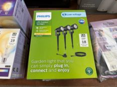 PHILIPS BLACK LED OUTDOOR SPOTLIGHT KIT - WARM WHITE LIGHT