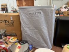 VALLETTA GREY LAUNDRY HAMPER